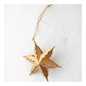 Elegant Contemporary Metal Snowflake Christmas Ornament for Modern Holiday Interior Decoration - Product Image 2