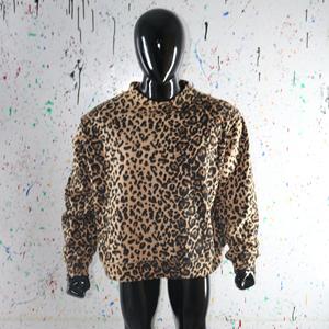 Sudadera con Cuello Alto y Estampado de Leopardo, 100% Bordado con Apliques, Sudadera de Cuello Ancho con Hilos Finos - Product Image 4