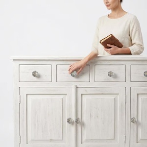 Ba Porcelain Cabinet <b>Knob</b> Round Modern Black White Design Eco-Friendly for Kitchen & Bathroom Dresser Wardrobe Furniture Handle - Product Image 2