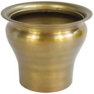 Jardinière longue en laiton plaqué, pot en métal classique écologique avec revêtement en poudre, pour la décoration de la maison et du jardin, à prix réduits - Product Image 1