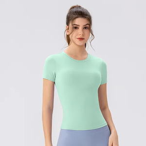 Camiseta para mujer 100% algodón, lisa, sin estampado, para uso casual, camiseta de alta calidad hecha en Tailandia. - Product Image 3