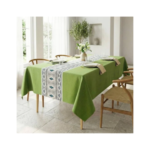 Classic 60x126 Inches GOTS Certified 220 GSM Anti-Wrinkle Embroidered Floral Tablecloth Square Linen Cotton Handmade Washable - Product Image 4