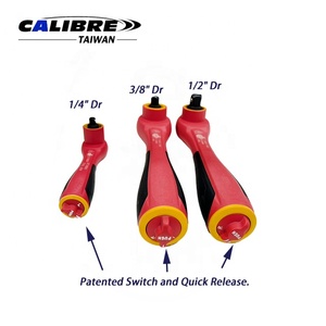 Llave de Trinquete Industrial TAIWAN CALIBRE de 1/4\", 3/8\", 1/2\" con 72 Dientes, Aislada VDE, Mango con Interruptor Reversible Patentado y Liberación Rápida para Bricolaje - Product Image 2