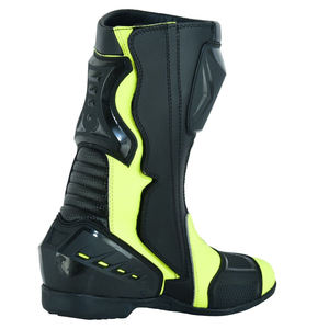 Bottes de moto pour homme noires et jaune fluo, imperméables, avec protection de la cheville, pour toutes les saisons, pour la course. - Product Image 3
