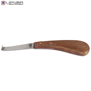 Hoof <b>Knife</b> <b>Sharpener</b> Farrier 22cm Hoof Trimming <b>Knife</b> Wooden Handle Blade Simple Left Hand Hoof <b>Knife</b> Horses Veterinary - Product Image 2
