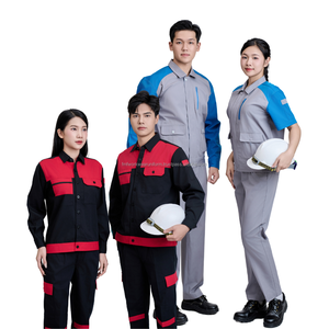 Vêtements de travail pour femmes les plus vendus, uniformes de réparation, ensembles de travail pour usine, bleu foncé, vêtements résistants à l'huile/gaz, chantier de construction - FMF factory OEM/ODM - Product Image 2