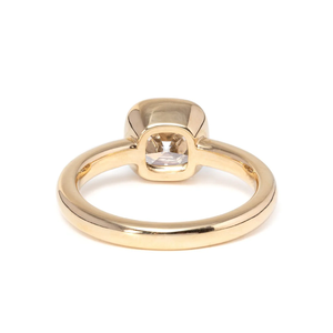 Anillo de Oro Amarillo Sólido de 18K con Diamante Cultivado en Laboratorio de 1.5ct con Corte Antiguo Certificado por IGI, para Mujer, con Bisel Milgrain de Lujo - Product Image 3