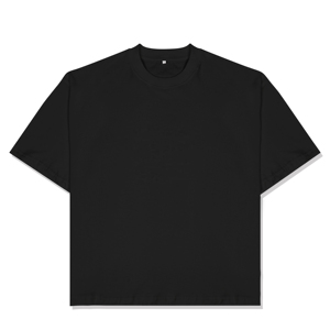 Customised Men's Formal <b>Box</b> Cut Tee 300gsm Heavyweight Cotton Oversized <b>Drop</b> Shoulder Boxy Fit Leopard Print T-Shirt - Product Image 2