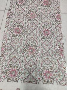 Tissu en coton brodé avec motif floral, mélange de coton transparent, largeur 44 pouces, pour textile de maison, vêtements pour femmes, veste, abaya et robe. - Product Image 1