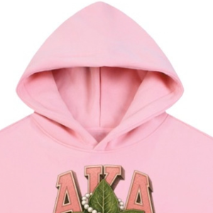 เสื้อฮู้ด AKA Wrapped Ivy สีชมพูสำหรับผู้หญิง เสื้อสเวตเชิ้ตพิมพ์ลายกราฟิกสไตล์ Sorority แขนยาวลำลองแฟชั่นสตรีทแวร์ เสื้อฮู้ดมีฮู้ด - Product Image 5