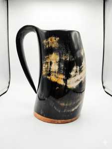 Classic Quality Love Viking Horn Mug Natural Horn Handmade Durable Customized Logo Shape Business Gift for Home Hotel Restaurant - Product Image 2