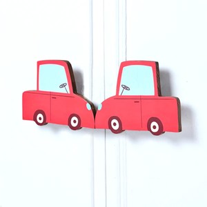 Poignées et poignées de tirage décoratives en bois d'acacia pour enfants, en forme de voiture, pour portes, armoires et commodes, vente en gros - Product Image 1