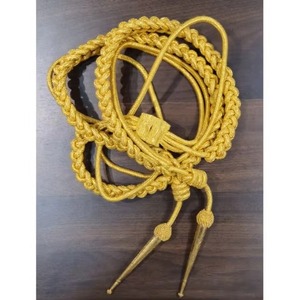 Cordón de Hilo Metálico Dorado de Seda y Poliéster Cómodo, Personalizado al por Mayor de Fábrica en Pakistán, para Uniformes Ceremoniales - Product Image 3