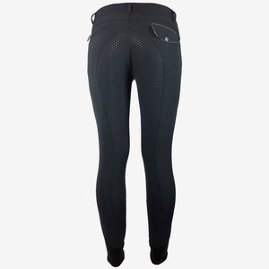 Culotte d'équitation taille haute pour femme, longueur intégrale, extensible dans quatre directions, couleur unie, avec poches et fermeture boutonnée - Product Image 4