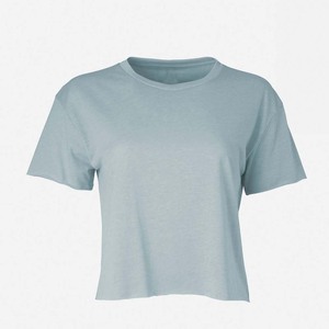 High Quality Women's Cotton <b>Crop</b> T Shirt Breathable Quick Dry Short Sleeve Casual Tee Crew Neck Summer Gym <b>Top</b> Athletic Apparel - Product Image 1