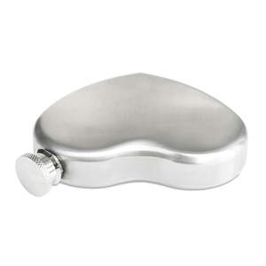 Carafe à vin artistique en forme de cœur, porte-boissons mince en acier inoxydable pour concerts en plein air et voyages romantiques en camping - Product Image 2