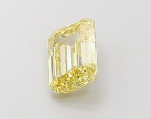 Diamant synthétique cultivé en laboratoire certifié IGI, 1,27 ct, jaune clair fantaisie, taille émeraude, CVD VVS2 EX Poli, vente en gros, diamant synthétique non monté - Product Image 3