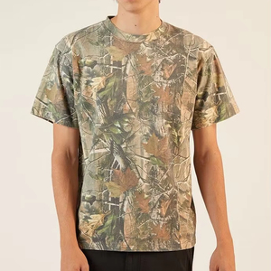 T-shirt de camouflage de chasse personnalisé pour hommes, style Realtree, tee-shirt camouflage, chemises tactiques à manches courtes pour l'extérieur, vente en gros - Product Image 1