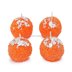 Velas Ladoo Artesanales Color Caléndula – Decoración Tradicional India para Meditación - Product Image 2