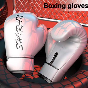 Guantes de Boxeo de Cuero con Cordones y Logotipo Personalizado para Hombre y Mujer, Ligeros, Transpirables, para Entrenamiento y Kick Boxing, con Vendas para las Manos Gratis - Product Image 5