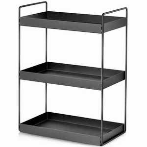 <b>Black</b> Metal Wire Kitchen <b>Plate</b> Holder Dish Drying Rack Countertop Storage Organizer Stand - Product Image 6