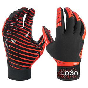 Gants de football américain à compression avec logo personnalisé, paume en silicone adhérente professionnelle à haute adhérence, équipement d'entraînement, vente en gros usine - Product Image 6