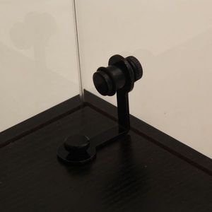 Vetrina a due ante in vetro ambrato con 4 ripiani, mobile espositore da terra per soggiorno, camera da letto o ufficio - Product Image 4