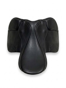 Selle d'Équitation Anglaise de Dressage en Cuir Noir avec Arceau en Bois Taille Complète Équipement Équestre RES-04 - Product Image 3