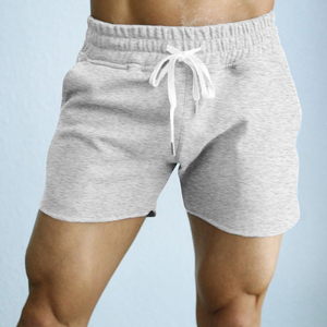 Shorts de course et de sport pour hommes, à séchage rapide, taille mi-haute, avec cordon de serrage, poches et logo avant, pour la musculation et l'entraînement des muscles - Product Image 4