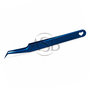 Pinzas Curvas para Pestañas con Aislamiento de Plasma Azul, Acero Inoxidable, Impresión de Logotipo Personalizado, Instrumento de Belleza, Aplicador de Pestañas - Product Image 3