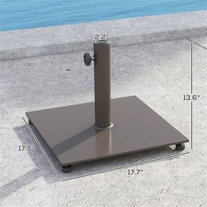 Ombrellone da Giardino Quadrato con Base in Acciaio Inox e Ferro per Patio, Ristorante, Hotel, Spiaggia - Consigliato per la Pioggia - Product Image 2