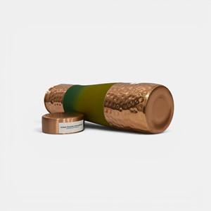 Leak-Proof Pure Copper Ayurvedic <b>Flask</b> – Green Ombre & Hammered Finish. ( Certified pure copper ) - Product Image 4