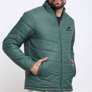 Blouson matelassé décontracté et élégant pour homme avec col montant et fermeture éclair – Idéal pour le froid et la mode urbaine - Product Image 3
