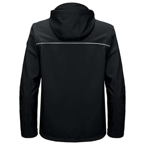 Chaqueta con Capucha Negra Cortavientos para Hombre y Mujer, Manga Larga, Poliéster, Ropa de Invierno, Logotipo en la Manga Izquierda - Product Image 4