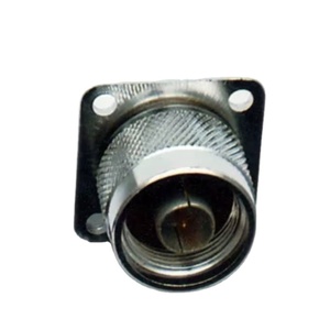 Conector Coaxial RF de 50 Ohmios, Tipo N Macho, con Brida Cuadrada de 4 Orificios para Montaje en Panel, Adaptador para Montaje en Chasis, Puerto Terminal para Antena Inalámbrica - Product Image 1