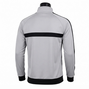 Chaqueta Deportiva Casual para Hombre, Tejido de Poliéster Suave, Construcción Ligera, Cierre de Cremallera Completa, Cuello Alto, Ajuste Cómodo para Uso Diario - Product Image 2