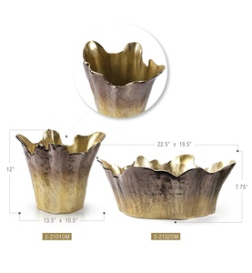 Juego de Cuencos de Aluminio Hechos a Mano de Lujo, Bañados en Oro, Ecológicos, de Gran Capacidad, para Retención de Hielo, Cubitera para Bebidas y Fiestas - Product Image 3