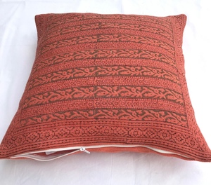 Wholesale Handmade 100% Linen Cushion Cover Hand-block printed Linen cushion cover - Product Image 4