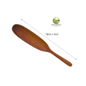 Cuillère à dessert en bois de haute qualité, forme personnalisée, écologique, jetable, avec long manche, polie, minimaliste, pour glace - Product Image 2