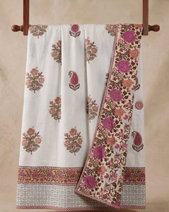 Traditional Hand Block Printed Soft Cotton <b>Single</b> Bed Dohar 100% Cotton Reversible Dohar Buy Direct From Supplier At Bulk Price - Product Image 2