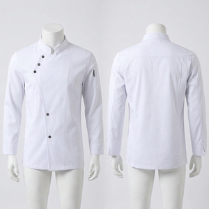 Uniforme de Chef Premium de Polialgodón de 240 GSM, Color Rosa, Manga Larga, Diseño de Paneles, Logotipo Bordado Personalizado - Product Image 2
