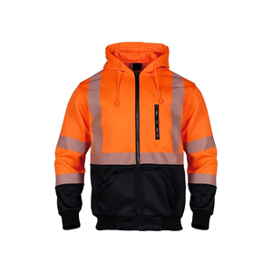 Ropa de Seguridad Reflectante de Alta Visibilidad, Chaqueta de Invierno para Guardias de Seguridad, Sudadera con Capucha de Alta Visibilidad para Hombre, Sudadera de Seguridad para Trabajo de Construcción - Product Image 1