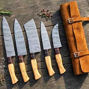 Custom Handmade <b>Knife</b> <b>Set</b> Durable Damascus Steel Blades High Quality Kitchen Tasks Chef <b>Knife</b> <b>Set</b> Available At Wholesale Rate - Product Image 1