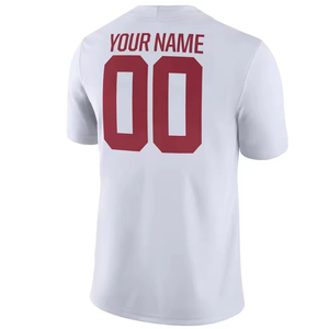 Custom American Football Jersey V-Neck Short Sleeve 100% Polyester Moisture Wicking Breathable Mesh Team Numbers Front Print - Product Image 2