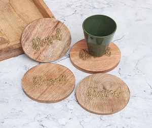 Good Quality Blank Wooden Coaster Eco-Friendly Classic Design Customized Thickness <b>Mats</b> Pads Wholesale F S INTERNATIONAL Uttar - Product Image 1