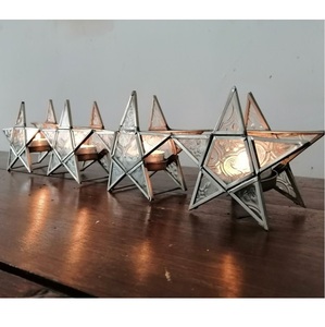 White Iron Star <b>Tea</b> Light Holder Flameless <b>Candle</b> Decor for Home Christmas - Product Image 5