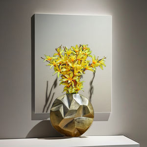 Gran oferta, jarrón de Metal con patrón de zigzag moderno para pared de boda o uso de mesa de suelo con tipo de esmalte mate - Product Image 1