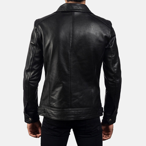 Men's Custom Made Wholesale Coated Stand Collar Vintage Style Hooded Varsity <b>Leather</b> <b>Jacket</b> 100% Genuine Cow <b>Leather</b> - Product Image 1