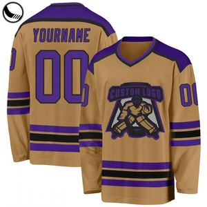 Wholesale Custom <b>Long</b> Sleeves Fleece Ice Hockey Hoodie Jersey Polyester Fabric Sublimation Ice Hoodies Hockey Uniform 280g - Product Image 3