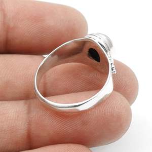 Brilliant Oval Cut Natural <b>Turquoise</b> Gemstone <b>Ring</b> Made of Solid 925 Sterling Silver Handmade Bohemian Jewelry At Lowest Price - Product Image 3